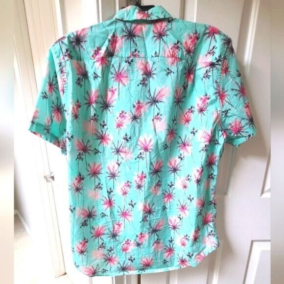 Bonobos Palm Tree Shirt Button Down Short Sleeve Size Large - Picture 6 of 6